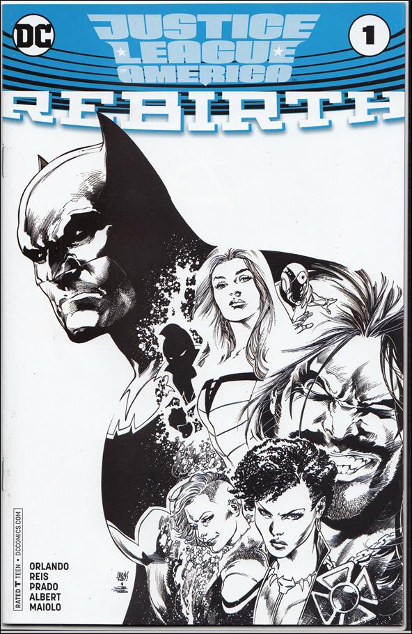 Justice League of America: Rebirth issue 1-C Ivan Reis B&W 1:Store Cover