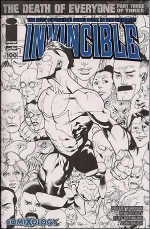 Invincible issue 100-J Ryan Ottley Comixology Black & White Cover 1/500