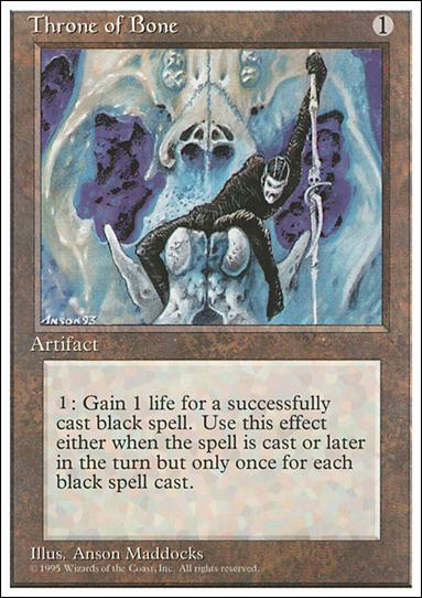 Magic the Gathering: 4th Edition (Base Set) card 353 Throne of Bone