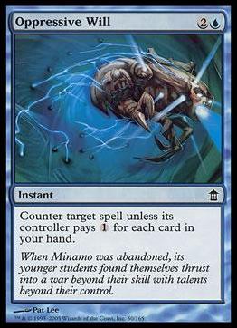 Magic the Gathering: Saviors of Kamigawa (Base Set) card 50 Oppressive Will