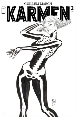 Karmen issue 2-B 1:25 Black & White Cover