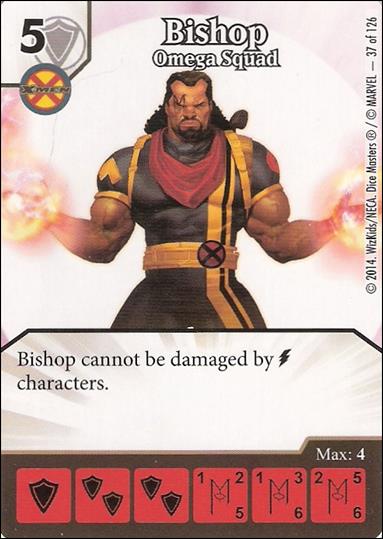 Marvel Dice Masters Uncanny X-Men  card 37 Bishop: Omega Squad