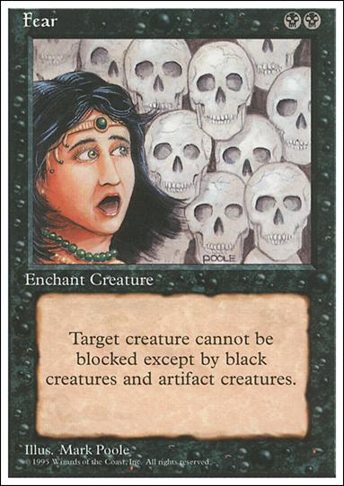 Magic the Gathering: 4th Edition (Base Set) card 137 Fear