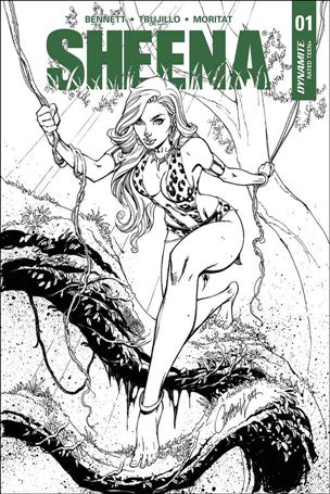 Sheena: Queen of the Jungle (2017) issue 1-H J. Scott Campbell 1:30 Black and White Cover
