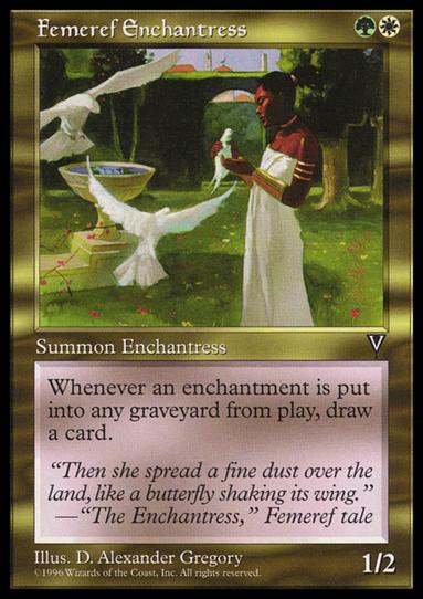 Magic the Gathering: Visions (Base Set) card 129 Femeref Enchantress