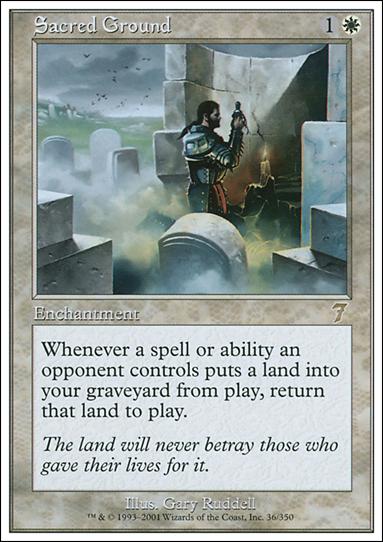 Magic the Gathering: 7th Edition (Base Set) card 36 Sacred Ground