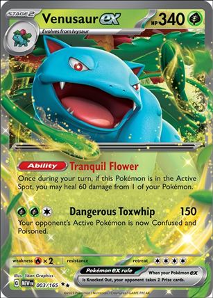 Pokemon: Scarlet & Violet - 151 (Base Set) card 003/165 Venusaur EX (Holofoil)