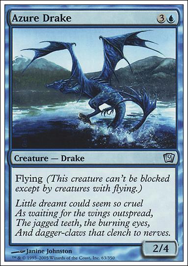 Magic the Gathering: 9th Edition (Base Set) card 63 Azure Drake