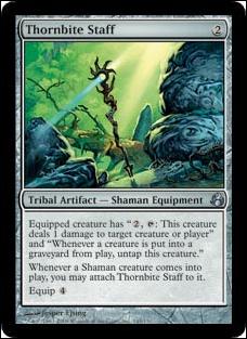 Magic the Gathering: Morningtide (Base Set) card 145 Thornbite Staff