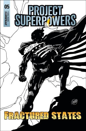 Project Superpowers: Fractured States issue 5-F Geraldo Borges 1:7 Black & White Cover