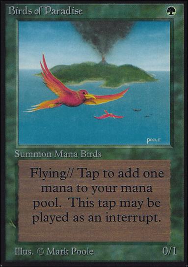 Magic the Gathering: Limited Edition Alpha (Base Set) card 186 Birds of Paradise