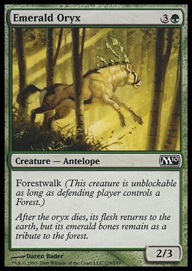 Magic the Gathering: 2010 Core Set (Base Set) card 179 Emerald Oryx
