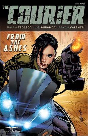 Courier: From the Ashes issue 3-D Drew Edward Johnson Cover
