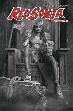 Red Sonja (2023) issue 11-O Björn Barends Black & White 1:10 Cover
