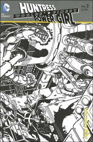 Worlds' Finest (2012)  issue 2-B Wraparound 1:25 Black and White Cover