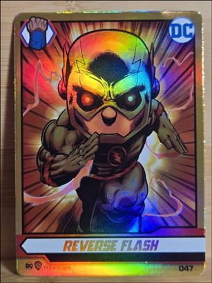 DC Comics Ooshies Collector Cards: Series 2 card 47 Reverse Flash: Foil