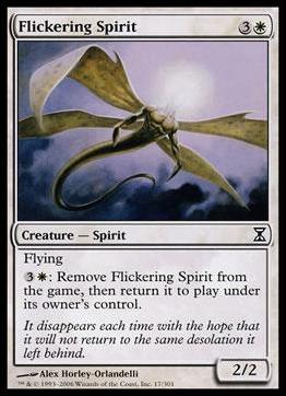 Magic the Gathering: Time Spiral (Base Set) card 17 Flickering Spirit