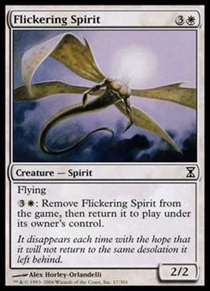 Magic the Gathering: Time Spiral (Base Set) card 17 Flickering Spirit