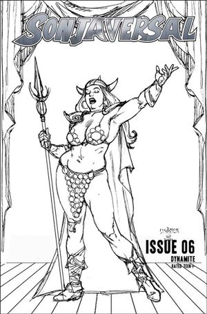 Sonjaversal issue 6-M Joseph Michael Linsner 1:20 Black & White Cover