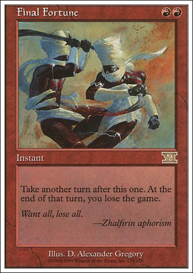 Magic the Gathering: 6th Edition (Base Set) card 175 Final Fortune