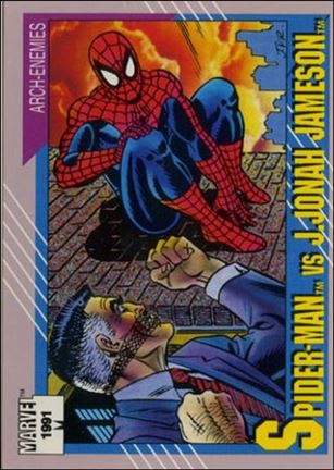 Marvel Universe: Series 2 (Base Set) card 121 Spider-Man vs J. Jonah Jameson