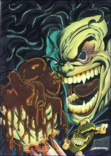 Evil Ernie Series II Chromium: Glow in the Dark (Base Set) card 82 Mysteries of Chaos! - "Cremator's Costume"