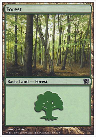Magic the Gathering: 9th Edition (Base Set) card 349 Forest
