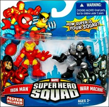 Marvel Super Hero Squad figure 66 Iron Man (Extremis) and War Machine