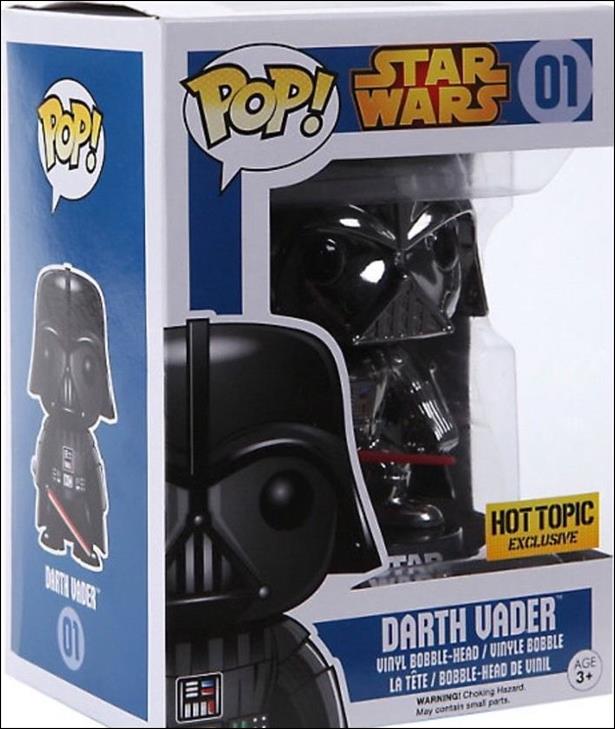 POP! Star Wars figure 1-B Darth Vader (Chrome) Hot Topic