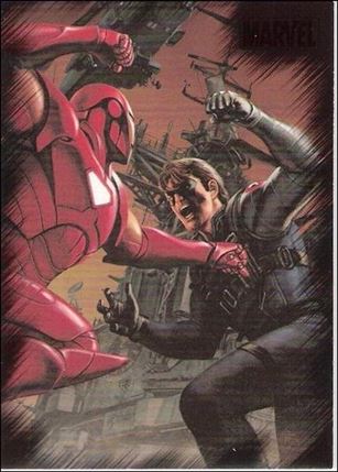 Marvel Heroes and Villains (Base Set) card 72 Iron Man vs Winter Soldier
