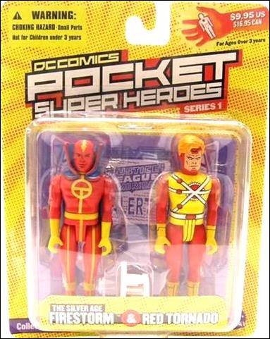 DC Comics Pocket Super Heroes (Series 1) figure 5 Silver Age Firestorm & Red Tornado