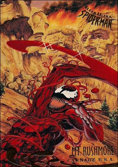 Fleer Ultra Spider-Man (Base Set) card 142 Mt Rushmore