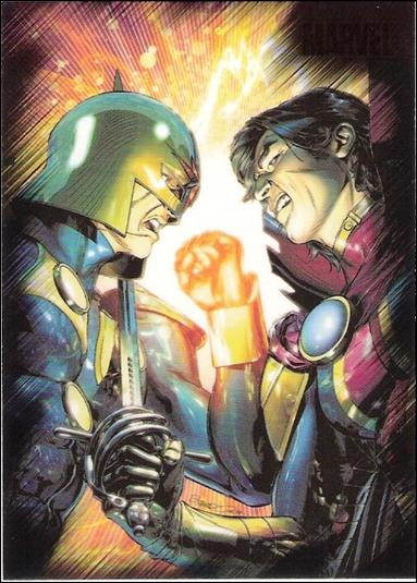 Marvel Heroes and Villains (Base Set) card 45 Nova vs Monark Starstalker