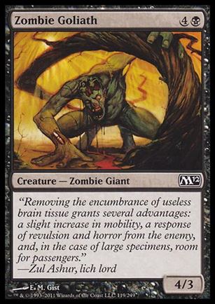 Magic the Gathering: 2012 Core Set (Base Set) card 119 Zombie Goliath