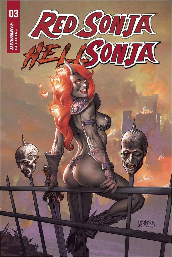 Red Sonja / Hell Sonja issue 3 Joseph Michael Linsner Cover