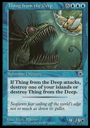 Magic the Gathering: Portal (Base Set) card 73 Thing from the Deep