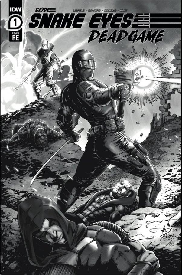 Snake Eyes: Deadgame issue 1-M Gus Mauk Comics Vault Black & White Cover