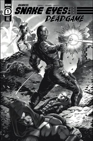 Snake Eyes: Deadgame issue 1-M Gus Mauk Comics Vault Black & White Cover