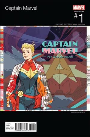 Captain Marvel (2016) issue 1-F Marguerite Sauvage Hip Hop Cover