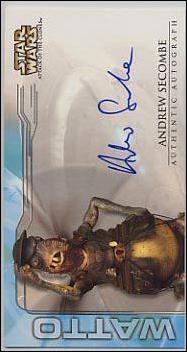 Star Wars: Attack of the Clones Widevision  (Autograph Subset) card nn16 Andrew Secombe - Watto (1:29 Packs)