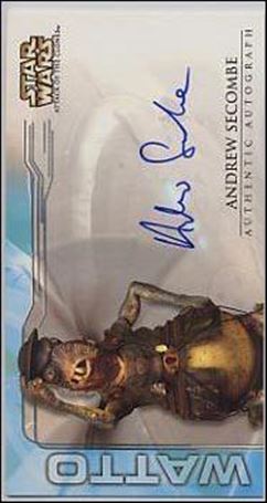 Star Wars: Attack of the Clones Widevision  (Autograph Subset) card nn16 Andrew Secombe - Watto (1:29 Packs)