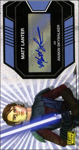 Star Wars: The Clone Wars Widevision (Autograph Subset) card 4 Matt Lanter - Anakin Skywalker