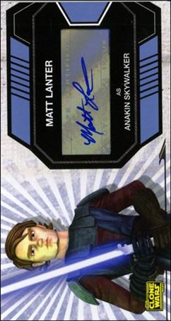 Anakin Skywalker Clone Wars autographed card store Matt Lanter