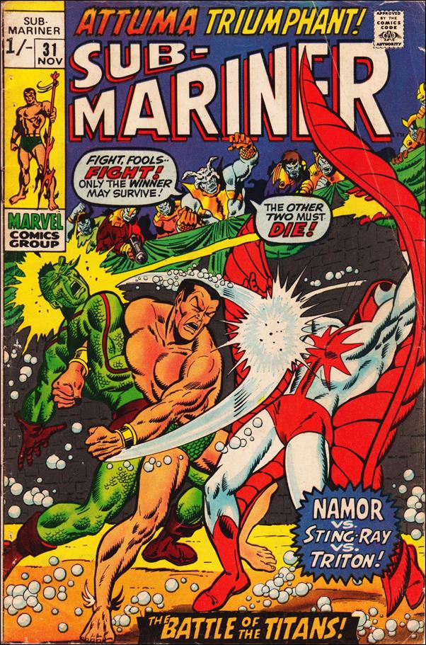 Sub-Mariner (1968) issue 31-B UK Price Cover