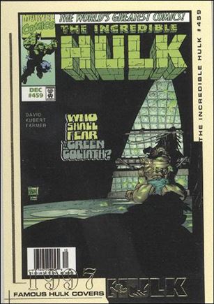 Hulk Film and Comic Cards (Famous Hulk Covers Subset) card FC40 The Incredible Hulk Cover #459 - 1997