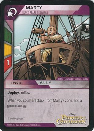 Pirates of the Caribbean - Dead Man's Chest (Base Set) card PDC131 Marty - Black Pearl Crewman