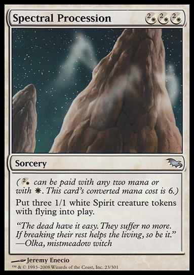 Magic the Gathering: Shadowmoor (Base Set) card 23 Spectral Procession