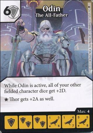 Marvel Dice Masters Age of Ultron  card 58 Odin: The All-Father