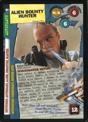X-Files: The Truth Is Out There (Base Set) card XF97-0337v2 Alien Bounty Hunter