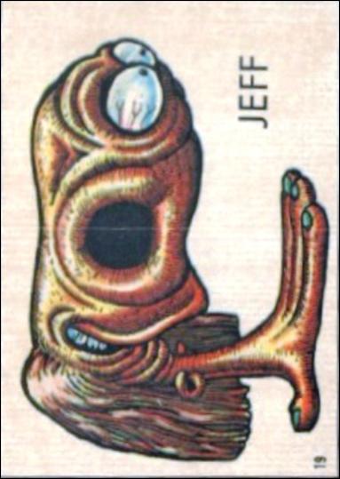 Ugly Stickers (1965) (Base Set) card 19-B Jeff